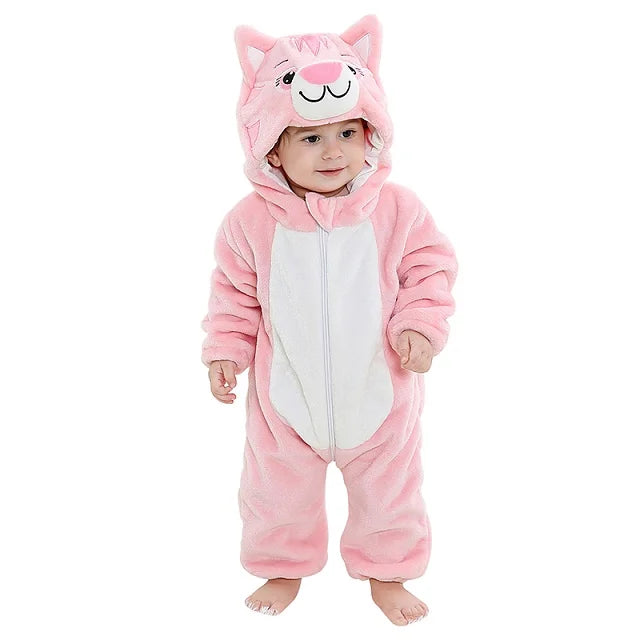 Hooded Flannel Jumpsuit
