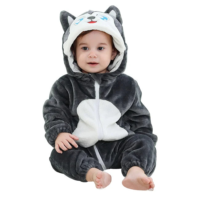 Hooded Flannel Jumpsuit