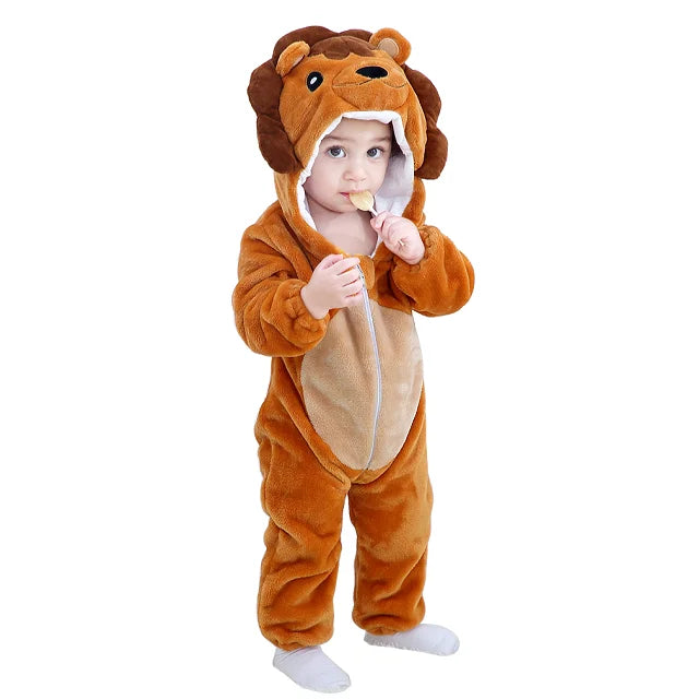 Hooded Flannel Jumpsuit