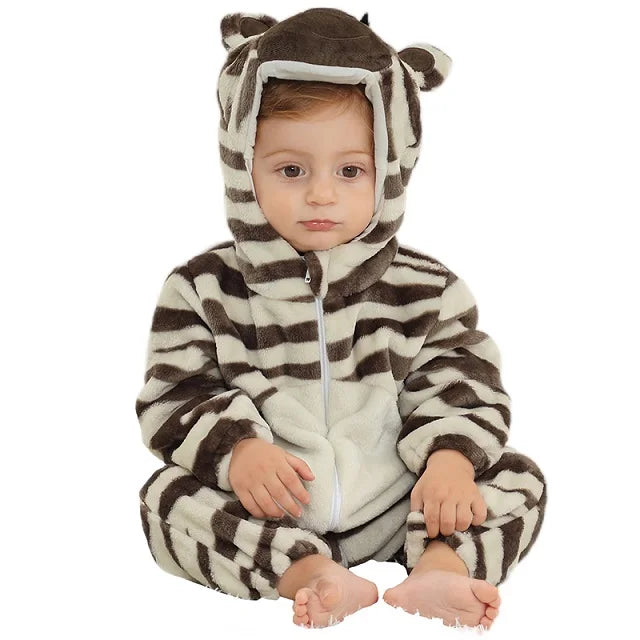 Hooded Flannel Jumpsuit
