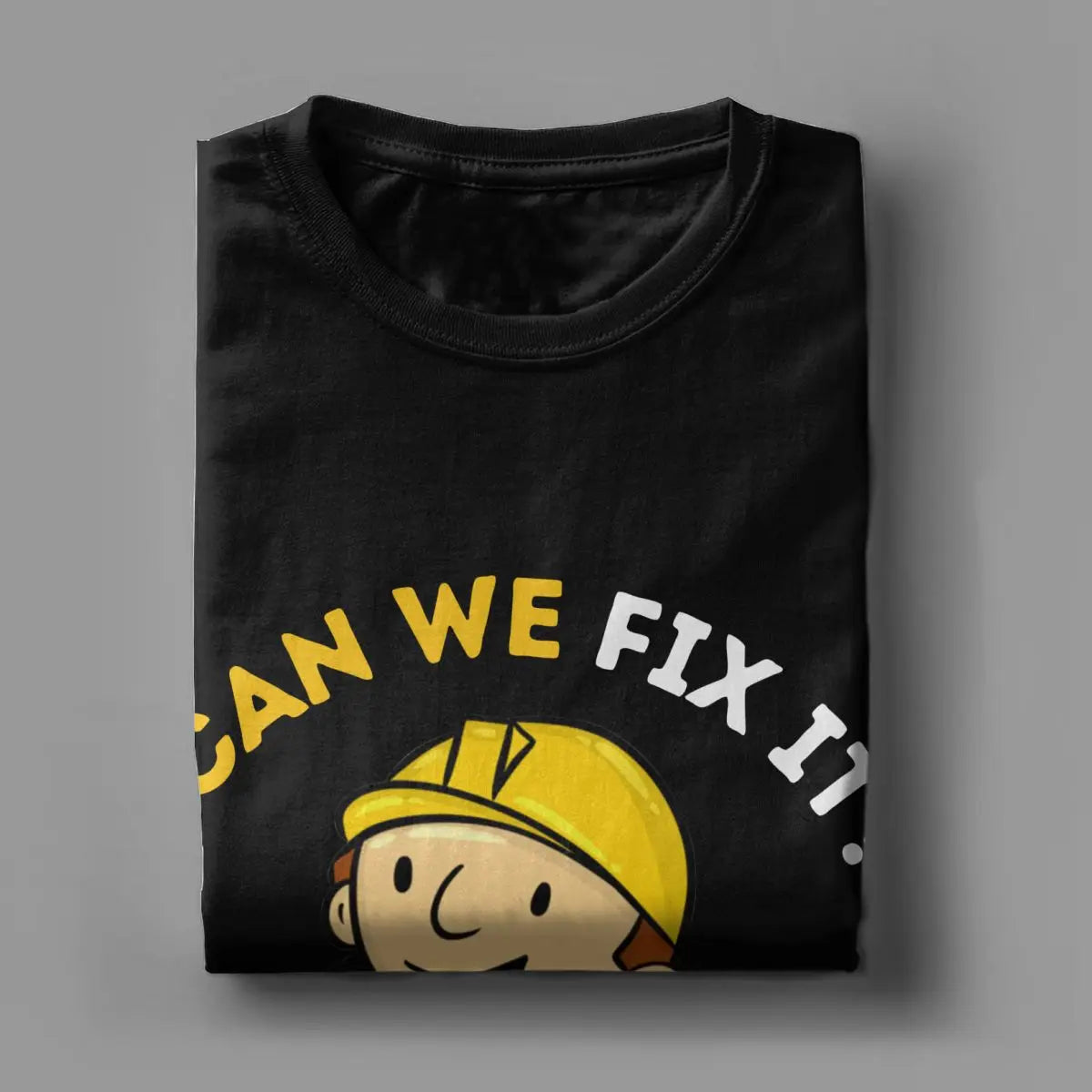 Can We Fix It Repair Man Crazy Tees Short Sleeve Crewneck T-Shirts Cotton