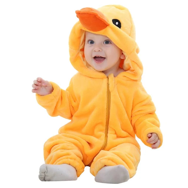 Hooded Flannel Jumpsuit