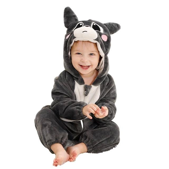 Hooded Flannel Jumpsuit