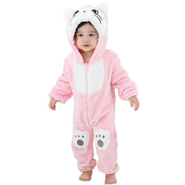 Hooded Flannel Jumpsuit