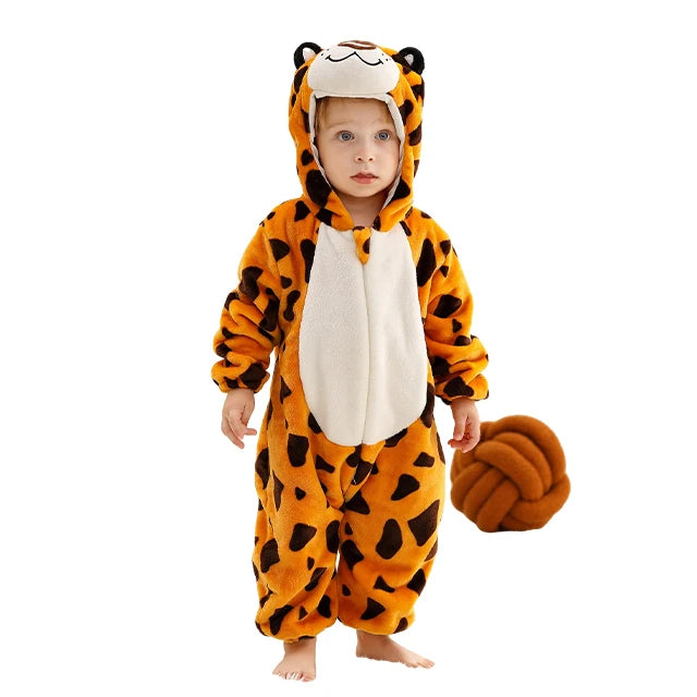 Hooded Flannel Jumpsuit