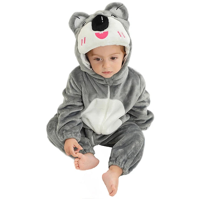 Hooded Flannel Jumpsuit