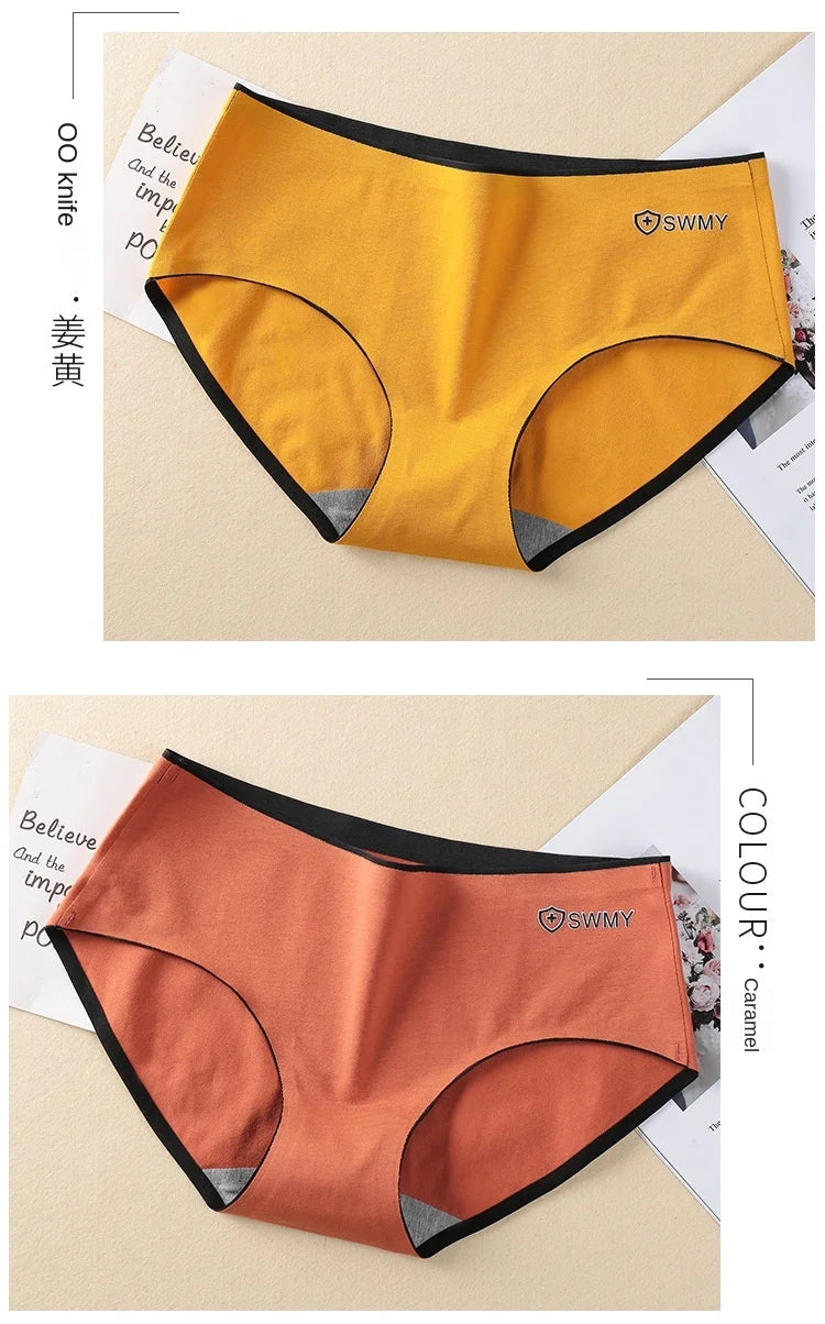 Women's Cotton Underwear Solid Color Panties