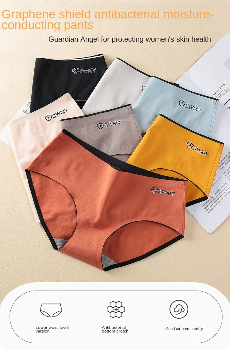 Women's Cotton Underwear Solid Color Panties