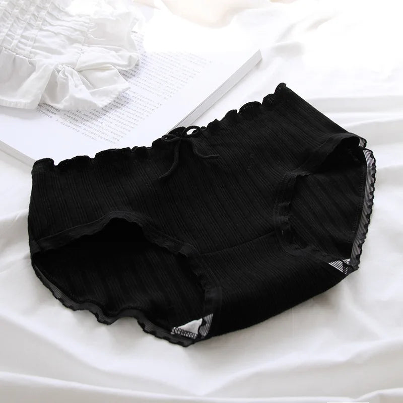 5 Pack Cotton Lace Briefs