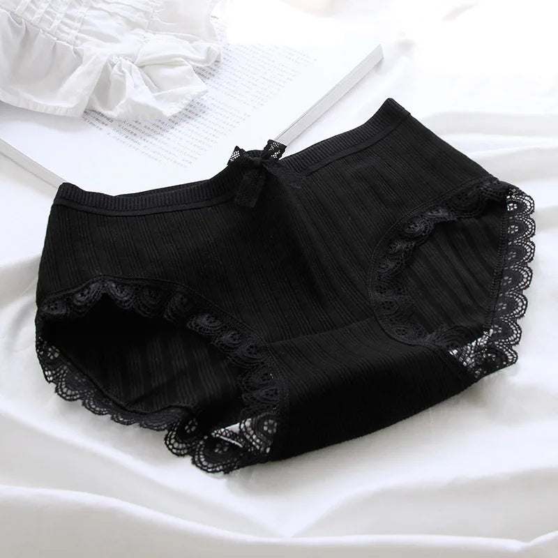 5 Pack Cotton Lace Briefs