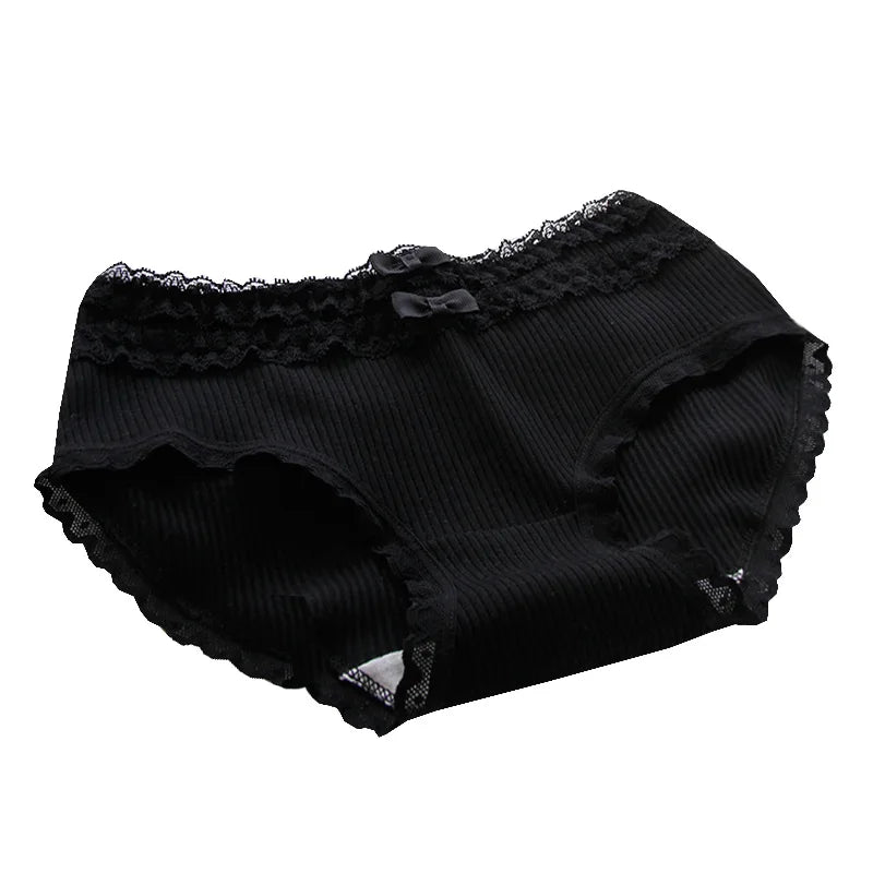 5 Pack Cotton Lace Briefs
