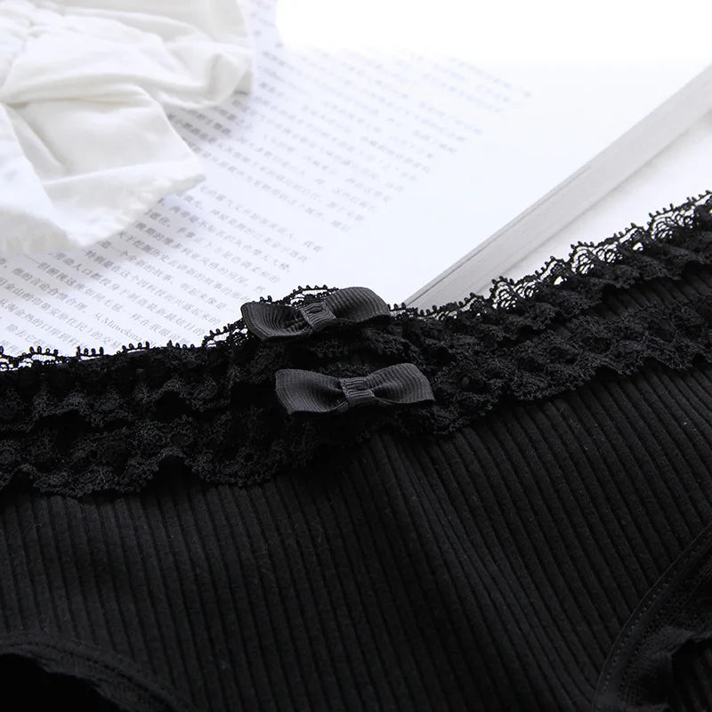 5 Pack Cotton Lace Briefs