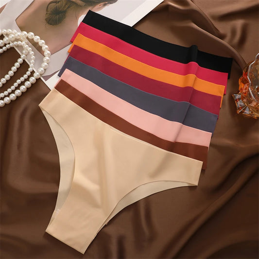 3Pcs Ultra-thin Seamless Silk Underwear